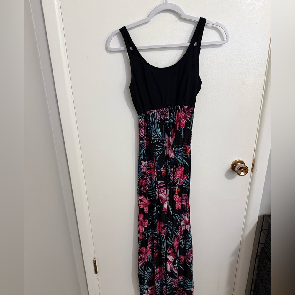 Floral Black Maxi Dress